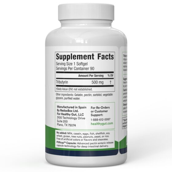 Healthy Gut Tributyrin-X Supplement Facts