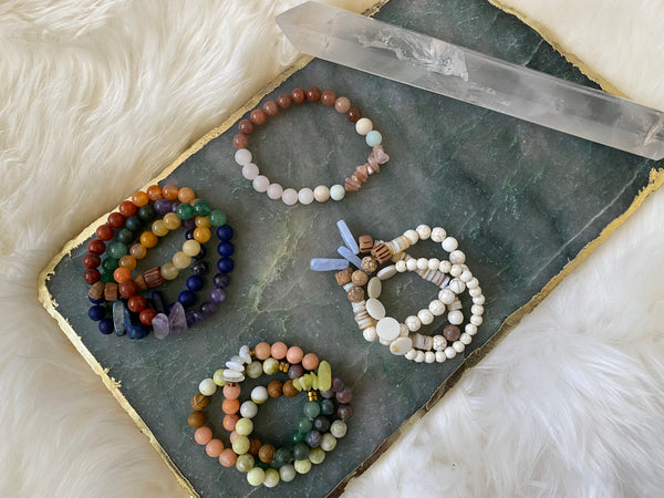 Custom Crystal and Stone Bracelet