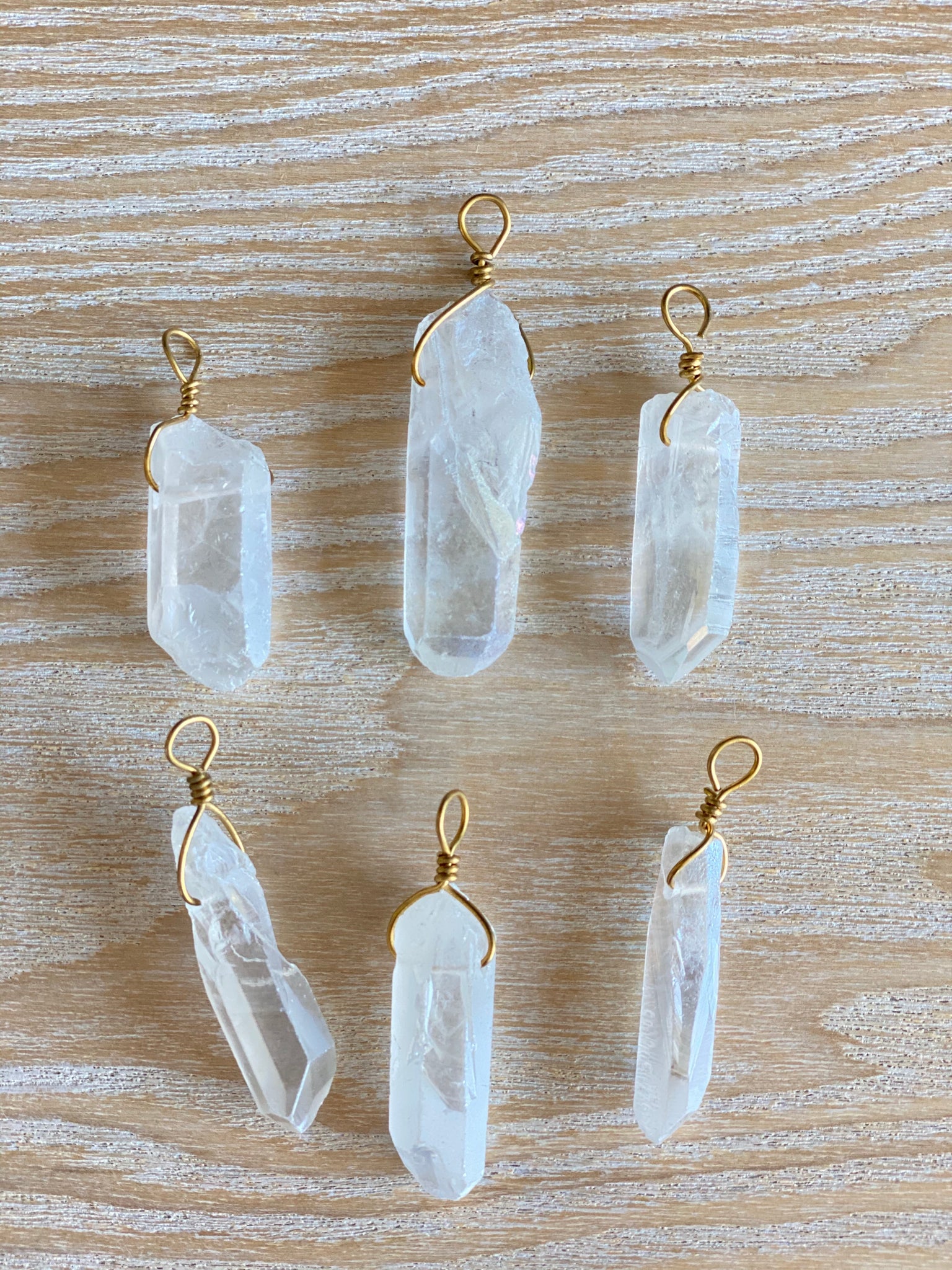 Crystal Necklaces | Gold Diamond Healing Crystal Necklaces